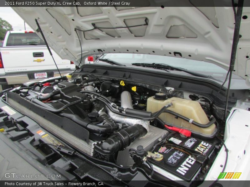 Oxford White / Steel Gray 2011 Ford F250 Super Duty XL Crew Cab