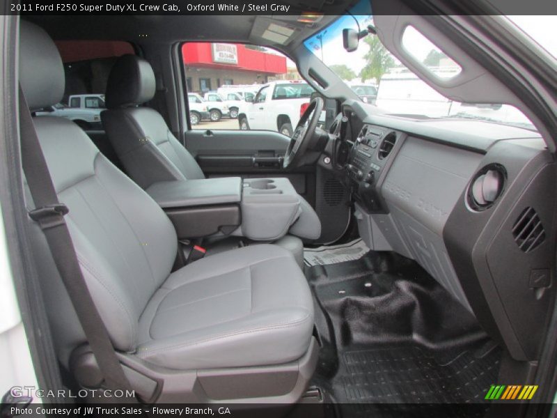 Oxford White / Steel Gray 2011 Ford F250 Super Duty XL Crew Cab