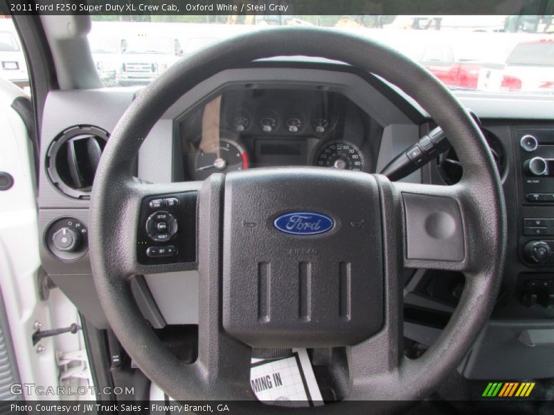 Oxford White / Steel Gray 2011 Ford F250 Super Duty XL Crew Cab