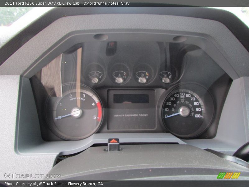 Oxford White / Steel Gray 2011 Ford F250 Super Duty XL Crew Cab