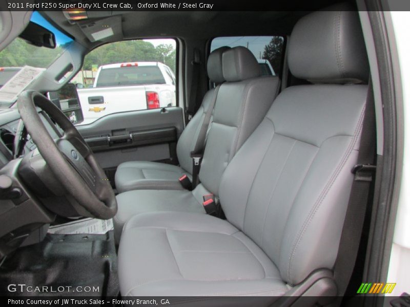 Oxford White / Steel Gray 2011 Ford F250 Super Duty XL Crew Cab