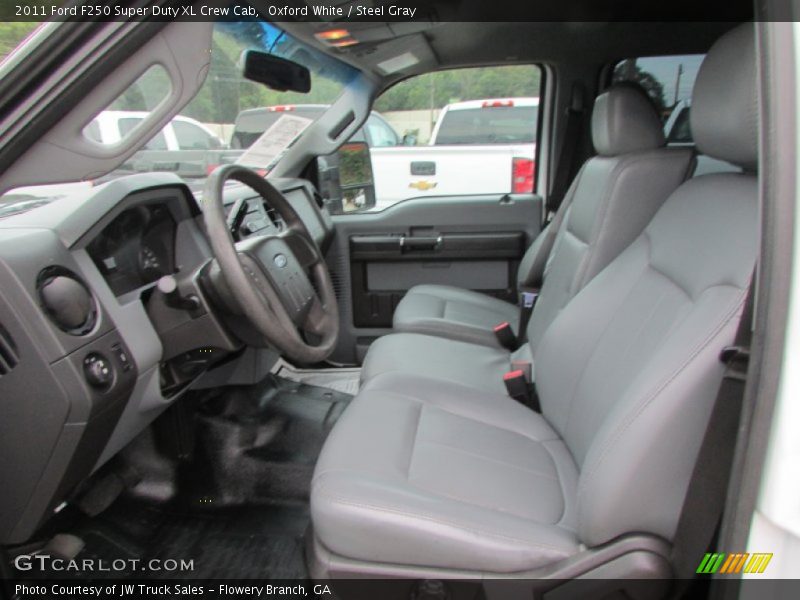 Oxford White / Steel Gray 2011 Ford F250 Super Duty XL Crew Cab