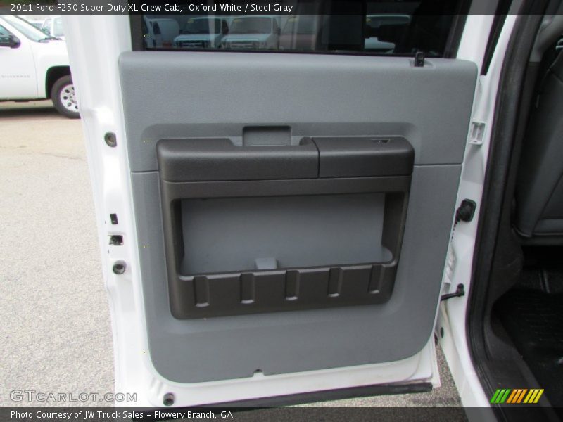 Oxford White / Steel Gray 2011 Ford F250 Super Duty XL Crew Cab