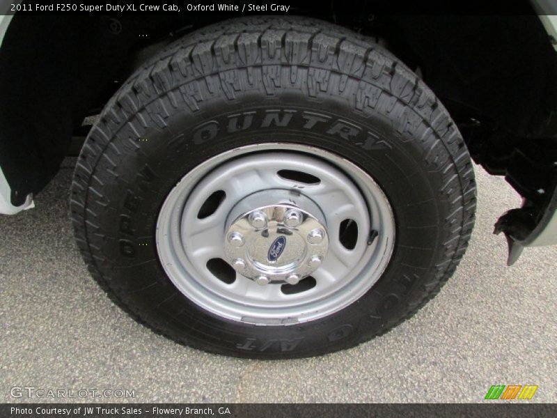 Oxford White / Steel Gray 2011 Ford F250 Super Duty XL Crew Cab