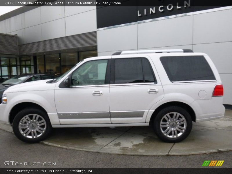 White Platinum Metallic Tri-Coat / Stone 2012 Lincoln Navigator 4x4