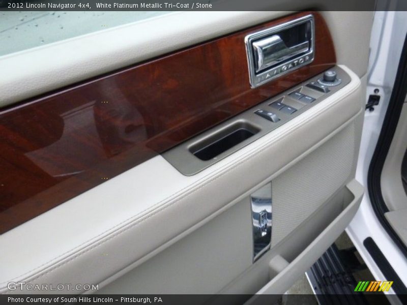 White Platinum Metallic Tri-Coat / Stone 2012 Lincoln Navigator 4x4