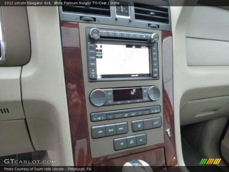 White Platinum Metallic Tri-Coat / Stone 2012 Lincoln Navigator 4x4