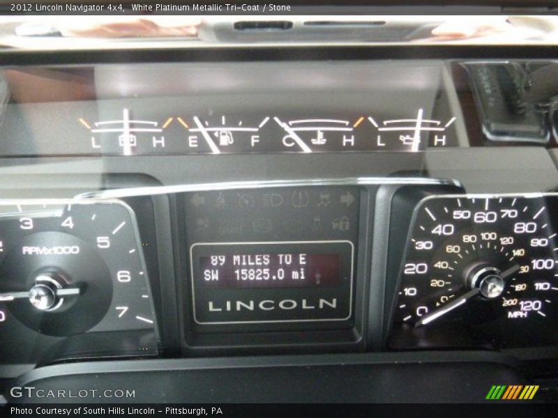 White Platinum Metallic Tri-Coat / Stone 2012 Lincoln Navigator 4x4