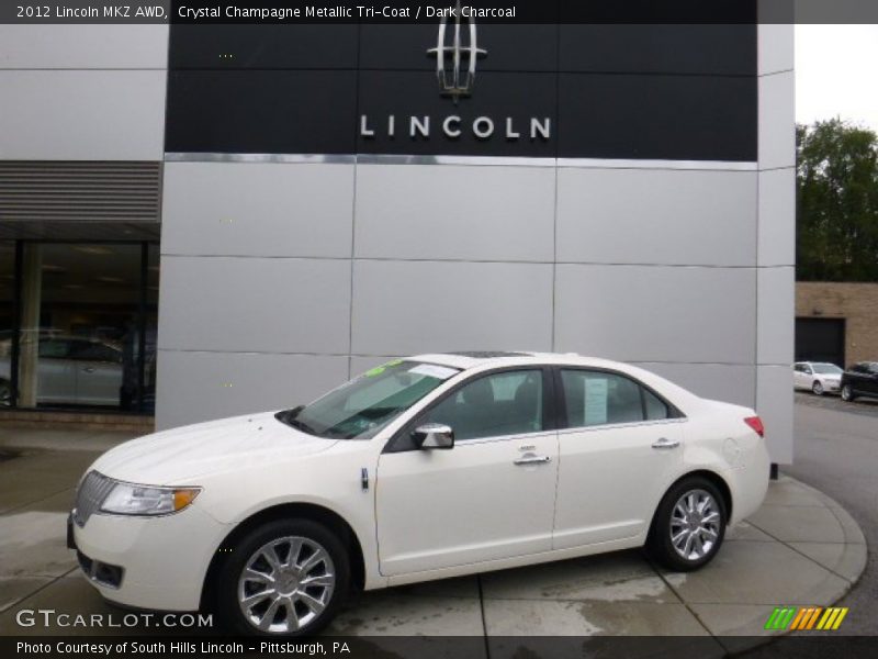 Crystal Champagne Metallic Tri-Coat / Dark Charcoal 2012 Lincoln MKZ AWD