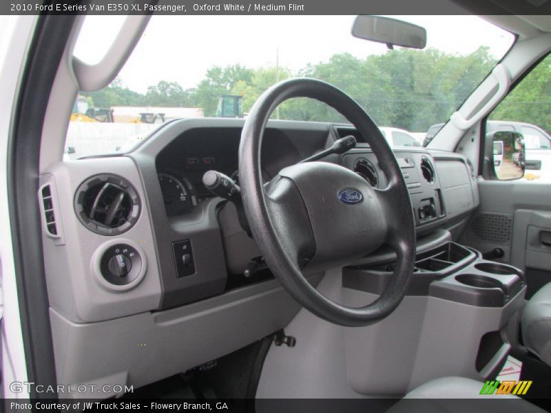 Oxford White / Medium Flint 2010 Ford E Series Van E350 XL Passenger