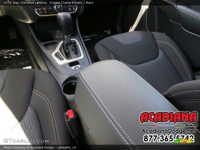 Granite Crystal Metallic / Black 2016 Jeep Cherokee Latitude