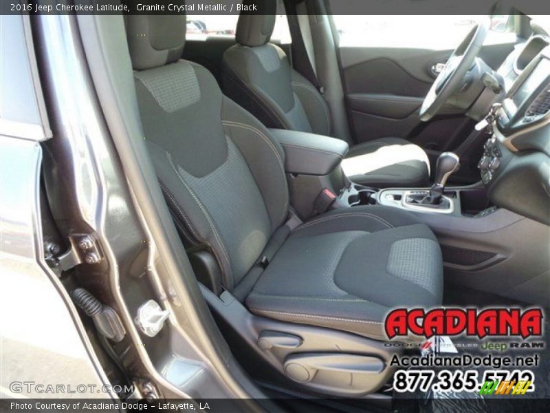Granite Crystal Metallic / Black 2016 Jeep Cherokee Latitude