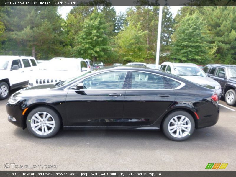 Black / Black 2016 Chrysler 200 Limited