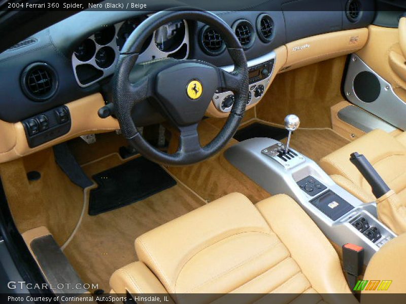 Nero (Black) / Beige 2004 Ferrari 360  Spider