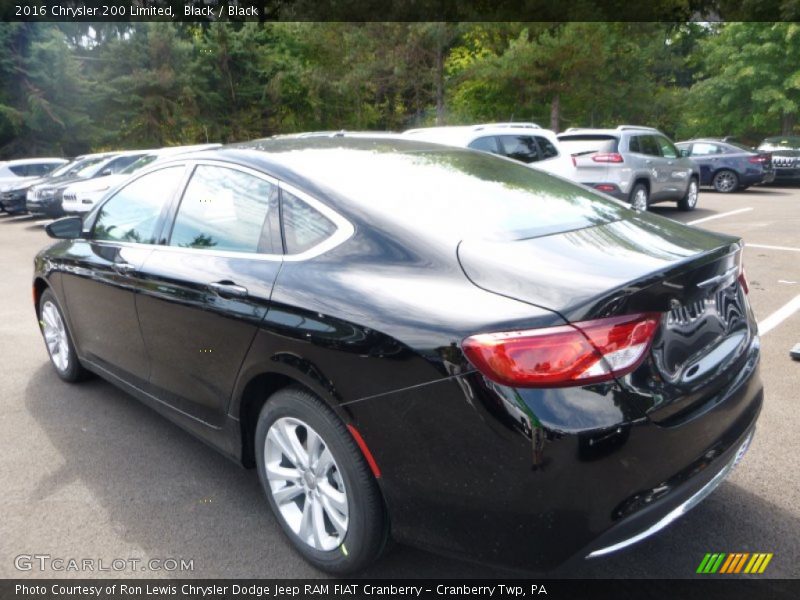 Black / Black 2016 Chrysler 200 Limited