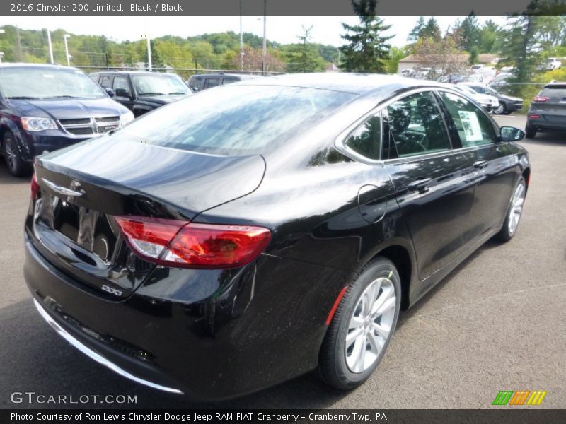 Black / Black 2016 Chrysler 200 Limited