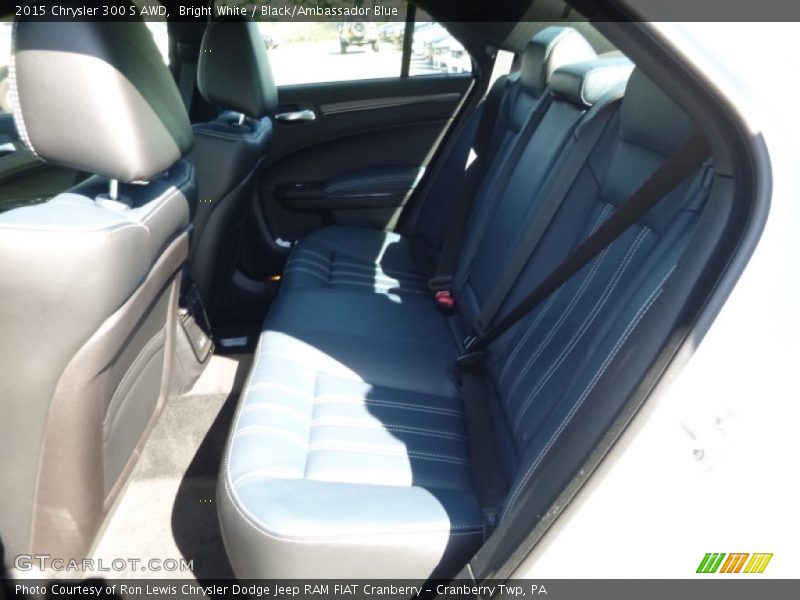 Bright White / Black/Ambassador Blue 2015 Chrysler 300 S AWD
