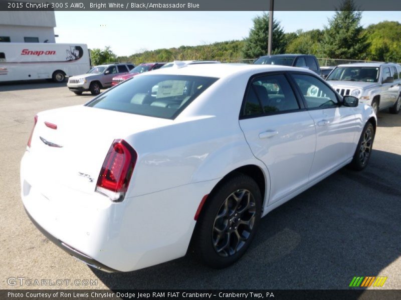 Bright White / Black/Ambassador Blue 2015 Chrysler 300 S AWD