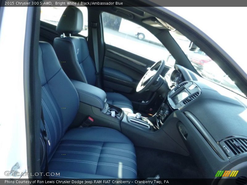 Bright White / Black/Ambassador Blue 2015 Chrysler 300 S AWD