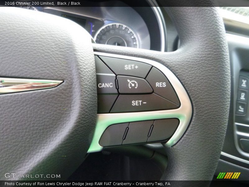 Black / Black 2016 Chrysler 200 Limited