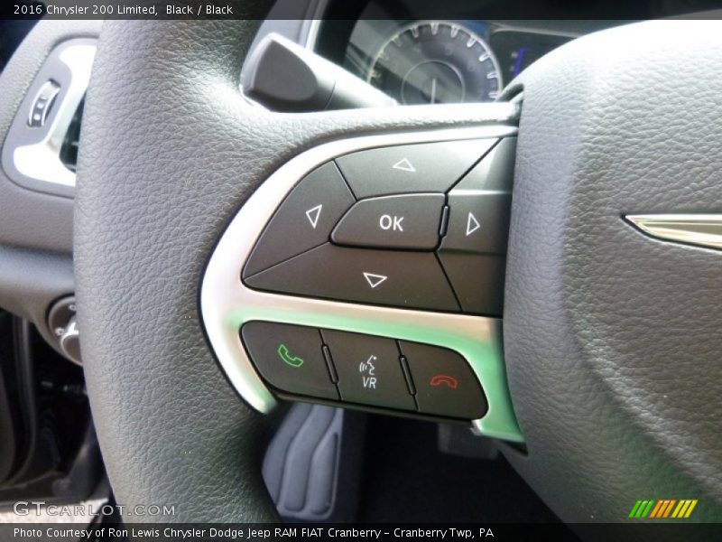 Black / Black 2016 Chrysler 200 Limited