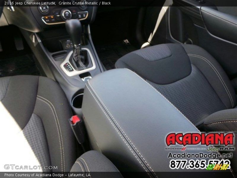 Granite Crystal Metallic / Black 2016 Jeep Cherokee Latitude