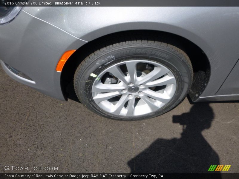 Billet Silver Metallic / Black 2016 Chrysler 200 Limited
