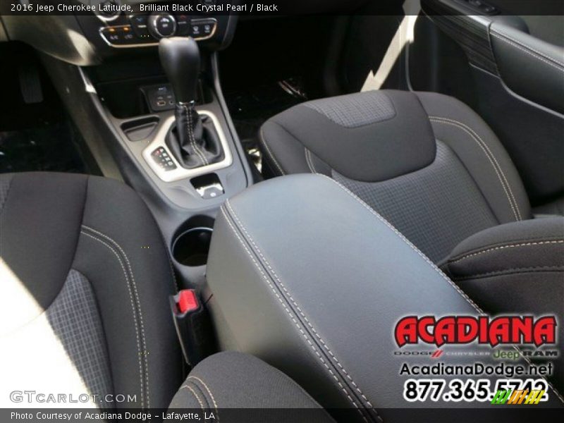 Brilliant Black Crystal Pearl / Black 2016 Jeep Cherokee Latitude
