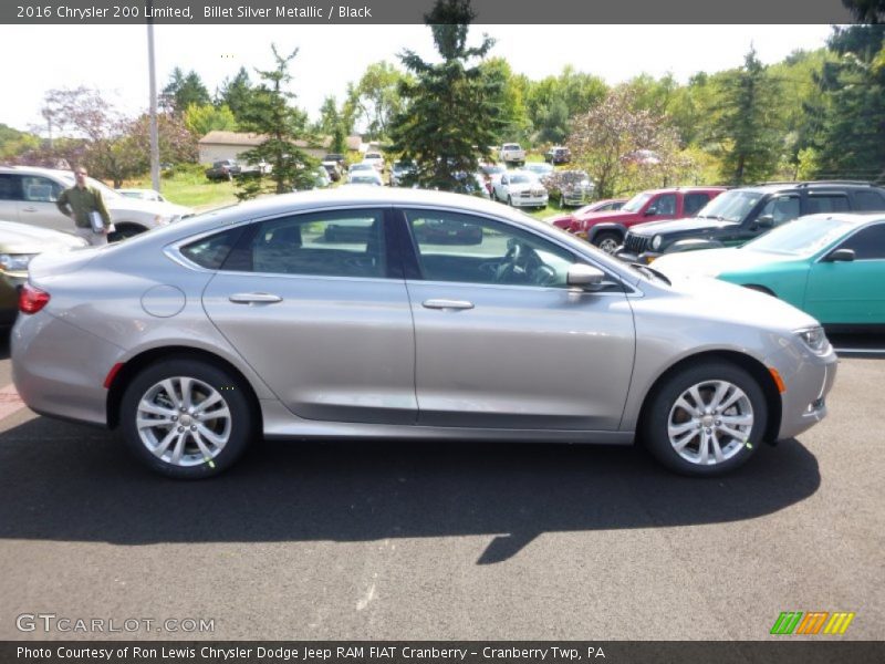 Billet Silver Metallic / Black 2016 Chrysler 200 Limited