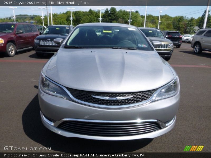 Billet Silver Metallic / Black 2016 Chrysler 200 Limited