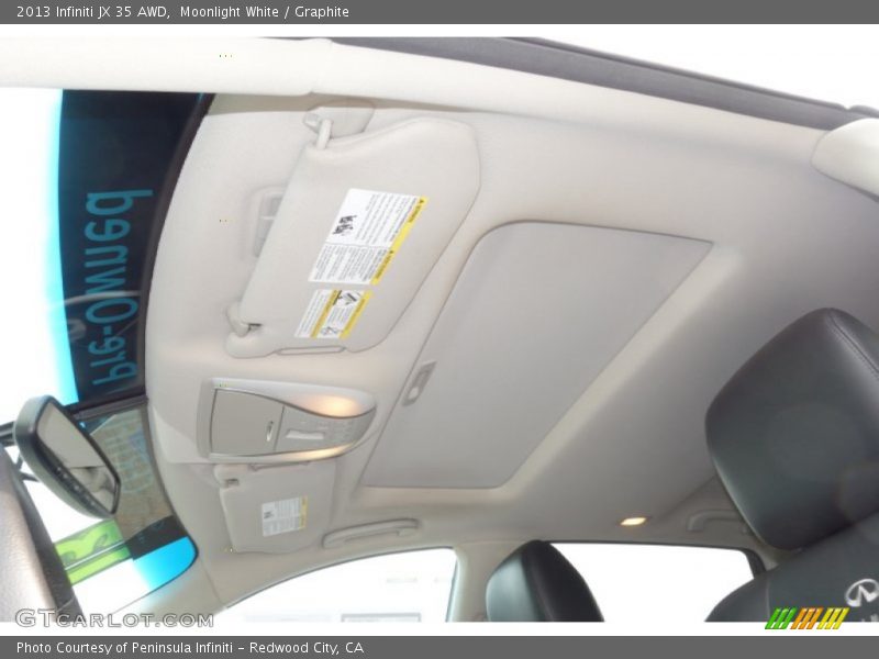 Moonlight White / Graphite 2013 Infiniti JX 35 AWD