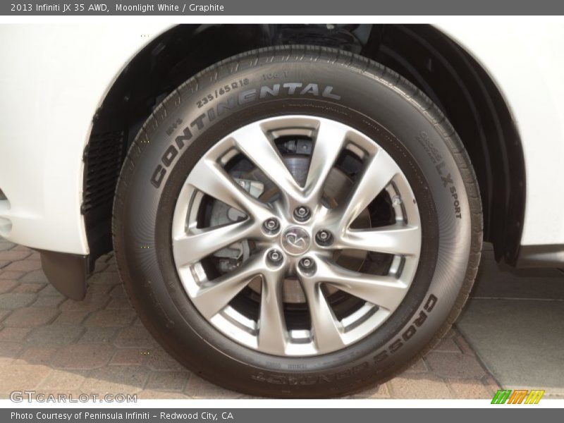 Moonlight White / Graphite 2013 Infiniti JX 35 AWD