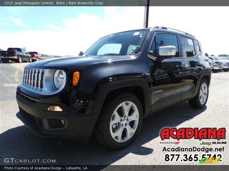 Black / Bark Brown/Ski Gray 2015 Jeep Renegade Limited