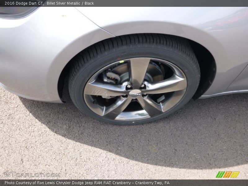Billet Silver Metallic / Black 2016 Dodge Dart GT