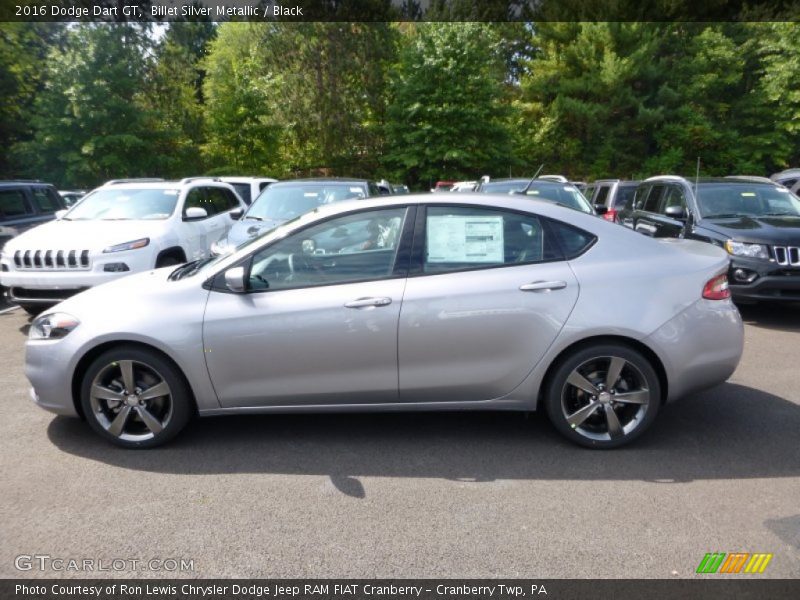 Billet Silver Metallic / Black 2016 Dodge Dart GT