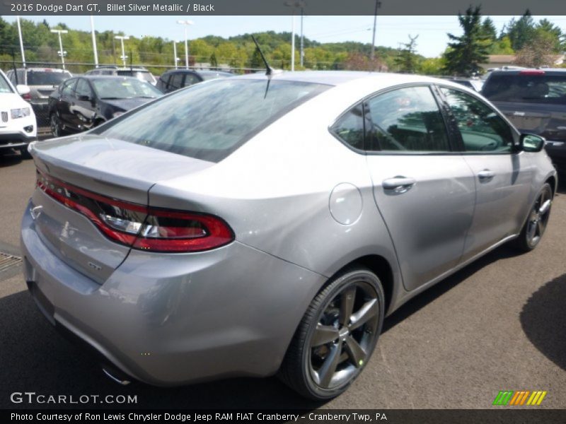 Billet Silver Metallic / Black 2016 Dodge Dart GT