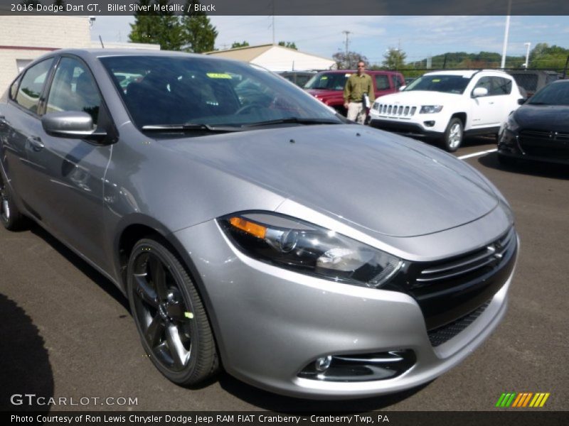 Billet Silver Metallic / Black 2016 Dodge Dart GT
