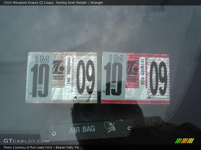 Sterling Silver Metallic / Midnight 2003 Mitsubishi Eclipse GS Coupe