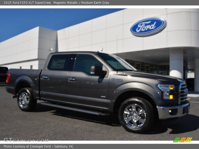 Magnetic Metallic / Medium Earth Gray 2015 Ford F150 XLT SuperCrew