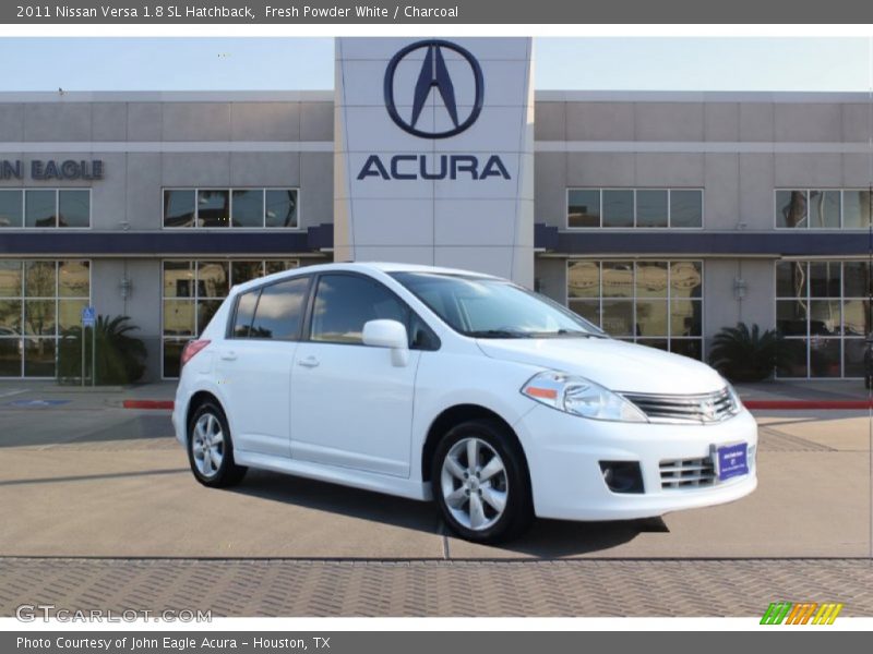 Fresh Powder White / Charcoal 2011 Nissan Versa 1.8 SL Hatchback
