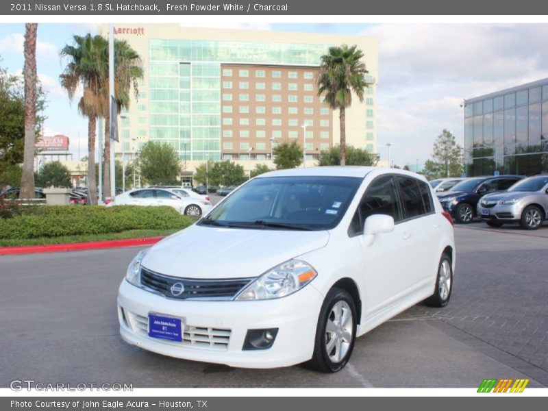 Fresh Powder White / Charcoal 2011 Nissan Versa 1.8 SL Hatchback