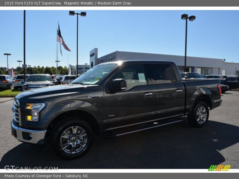 Magnetic Metallic / Medium Earth Gray 2015 Ford F150 XLT SuperCrew