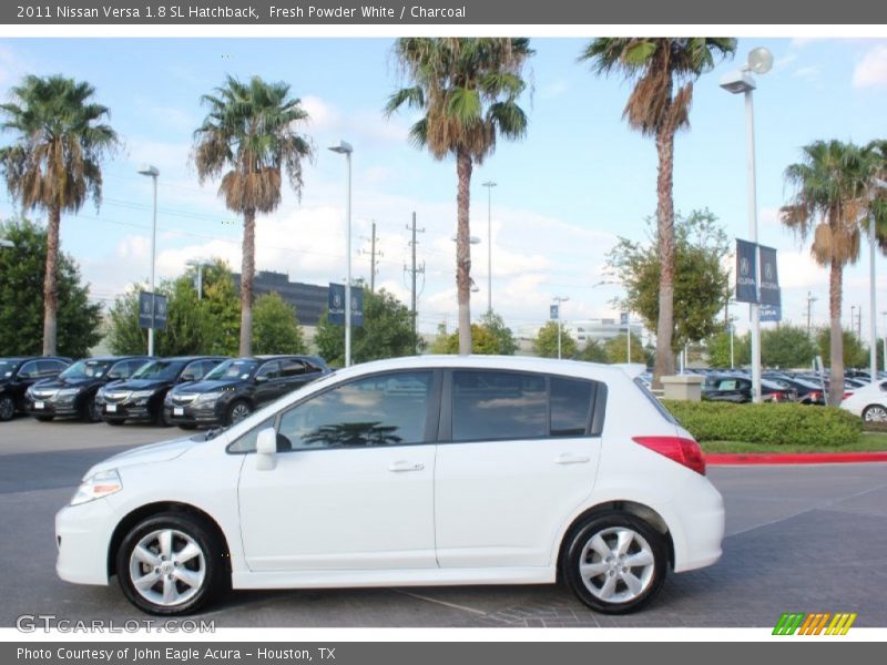 Fresh Powder White / Charcoal 2011 Nissan Versa 1.8 SL Hatchback