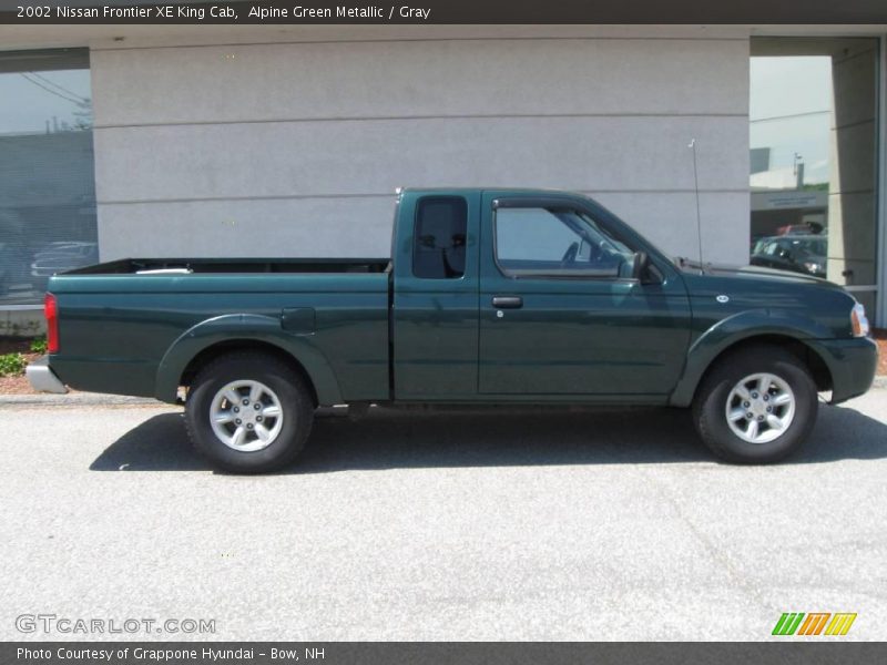 Alpine Green Metallic / Gray 2002 Nissan Frontier XE King Cab