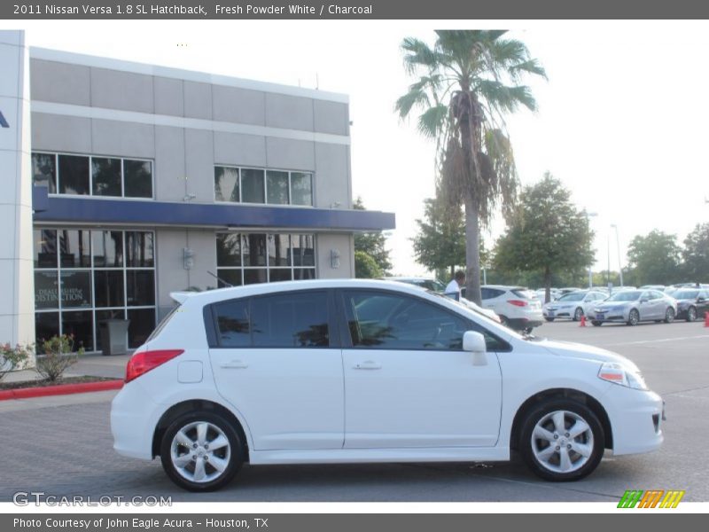 Fresh Powder White / Charcoal 2011 Nissan Versa 1.8 SL Hatchback