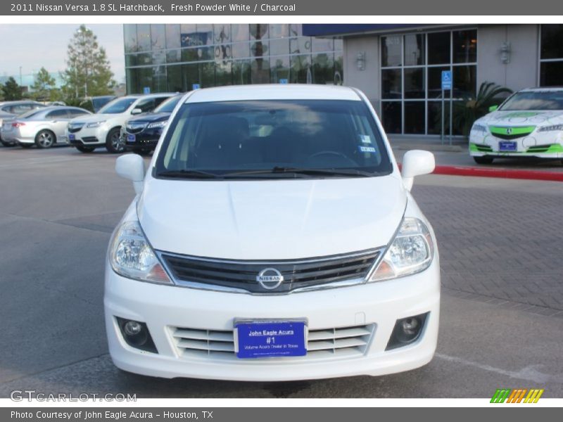 Fresh Powder White / Charcoal 2011 Nissan Versa 1.8 SL Hatchback