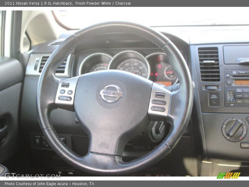 Fresh Powder White / Charcoal 2011 Nissan Versa 1.8 SL Hatchback