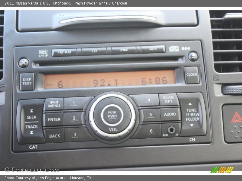 Fresh Powder White / Charcoal 2011 Nissan Versa 1.8 SL Hatchback