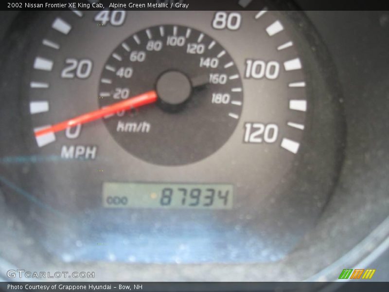 Alpine Green Metallic / Gray 2002 Nissan Frontier XE King Cab
