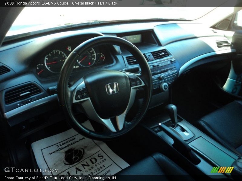 Crystal Black Pearl / Black 2009 Honda Accord EX-L V6 Coupe